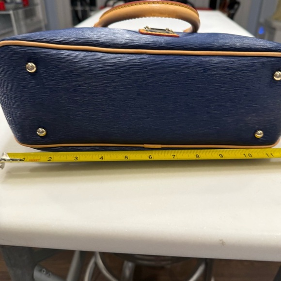 Dooney & Bourke Saffiano Leather Cross-body Satchel Bag Navy Blue NWOT - Picture 9 of 16